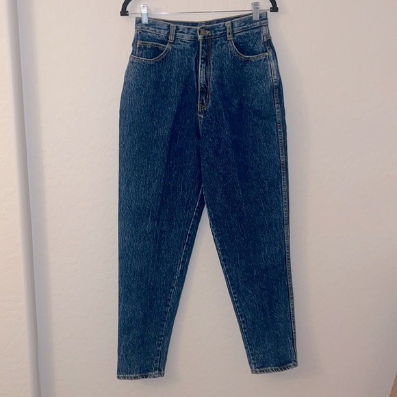 GITANO ORIGINAL VINTAGE JEANS HIGH WAIST DENIM SZ 12 DARK WASH MADE IN HONG KONG - Picture 1 of 17